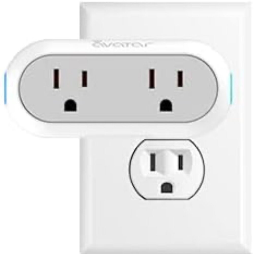 Double Smart Plugs Works with Alexa Google Home Siri Wireless 2.4G WiFi Outlet